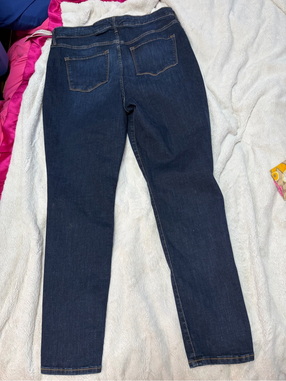 Old Navy Women's Dark Blue Skinny Jeans with Built in Sculpt
